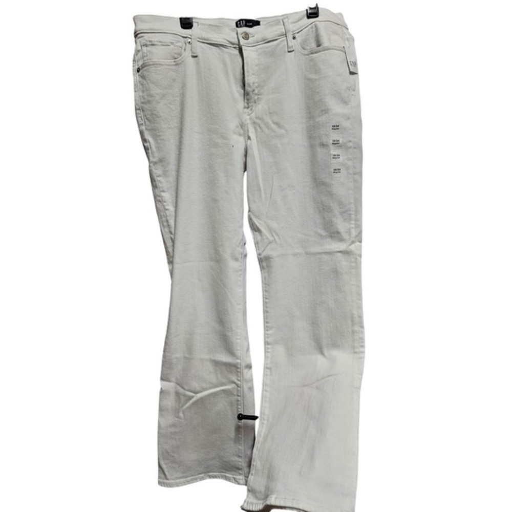 GAP‎ Bootcut Jeans Womens 18/34 Regular White Denim Pants NWT